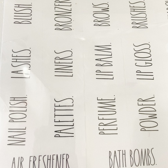 NEW Rae Dunn BATHROOM & LAUNDRY 180 Clear Organizing Labels - Picture 2 of 8